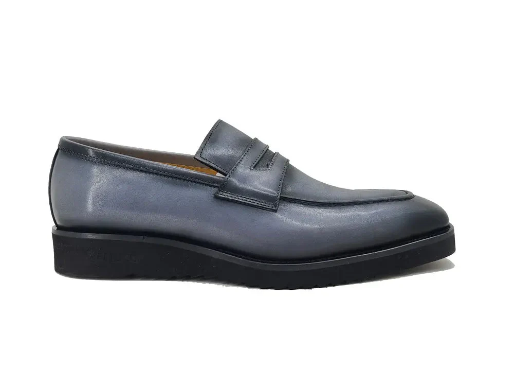 Carrucci Shoes Chic Patina Burnished Penny Loafer Leather KS518-03 - Image 25