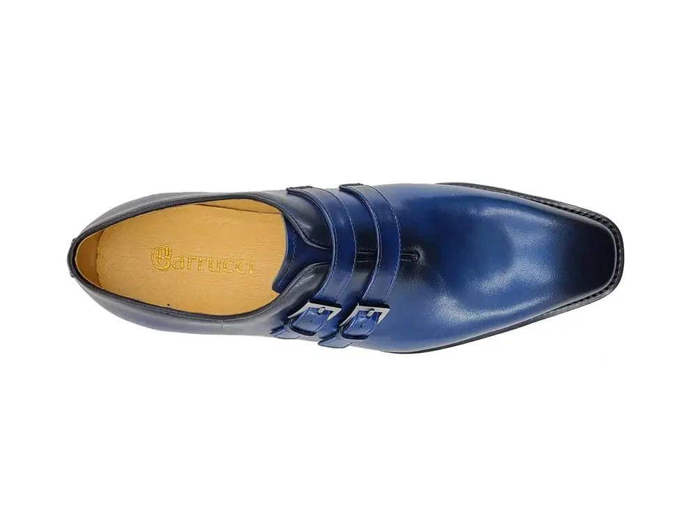 Carrucci Shoes Collection Burnished Double Monk Calfskin Leather KS515-30 - Image 13