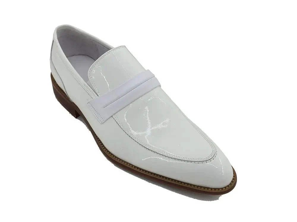 Carrucci Shoes Contrast Penny Loafer Patent Leather KS479-601P - Image 10