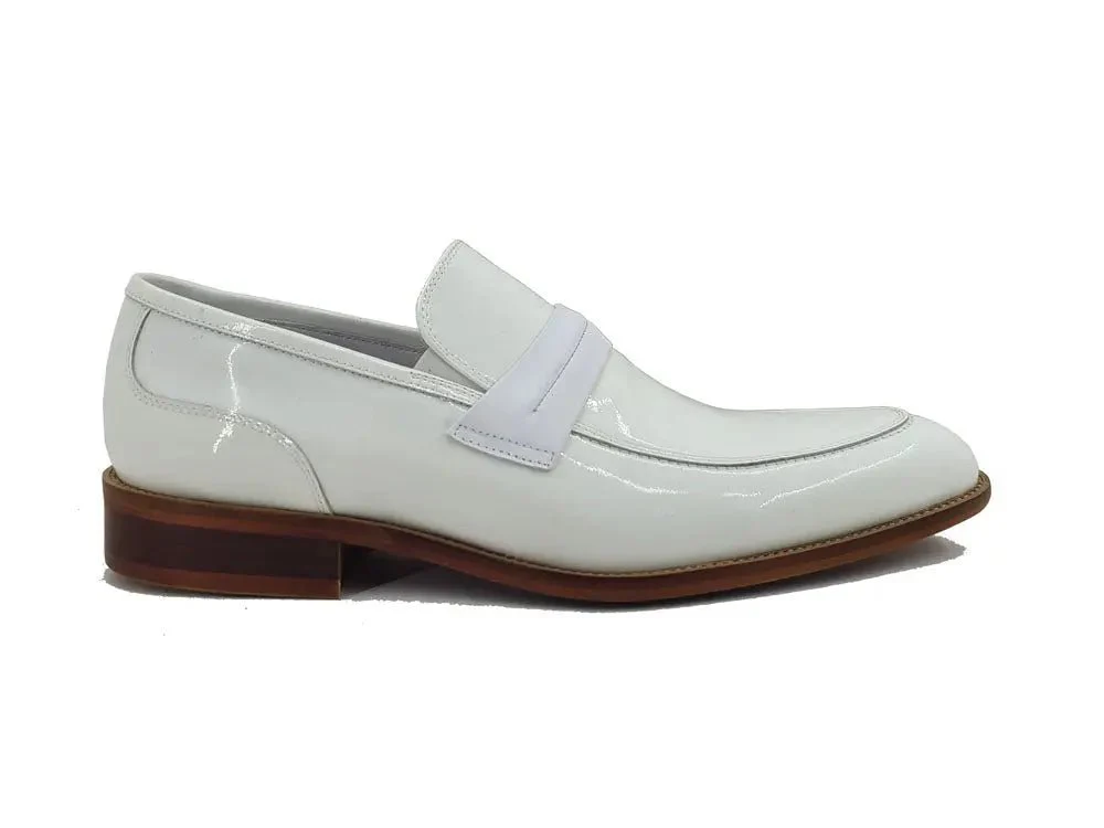 Carrucci Shoes Contrast Penny Loafer Patent Leather KS479-601P - Image 7