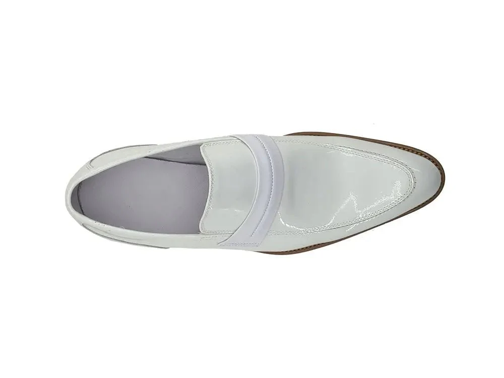 Carrucci Shoes Contrast Penny Loafer Patent Leather KS479-601P - Image 8