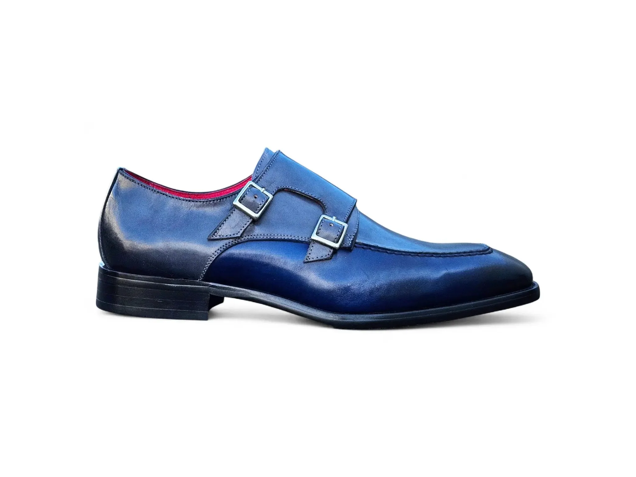 Carrucci Shoes Double Monk Strap Two Tone Calf Leather Loafer KS509-45T - Image 7