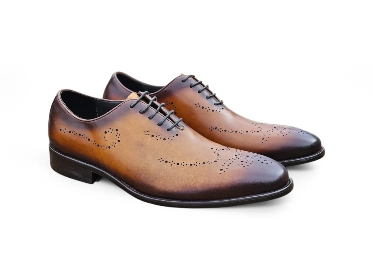 Carrucci Shoes Elegant Classic Whole Cut Oxford Medallions KS886-731 - Image 11