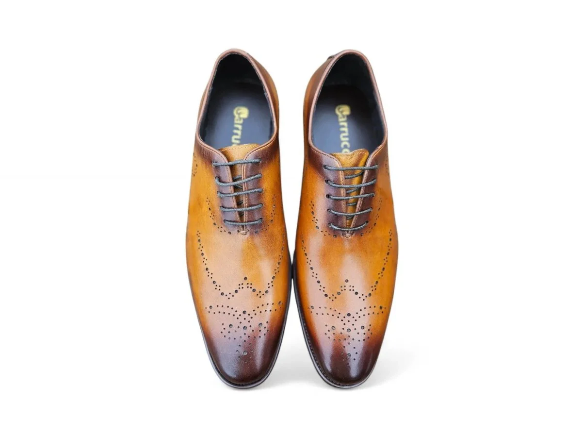 Carrucci Shoes Elegant Classic Whole Cut Oxford Medallions KS886-731 - Image 12