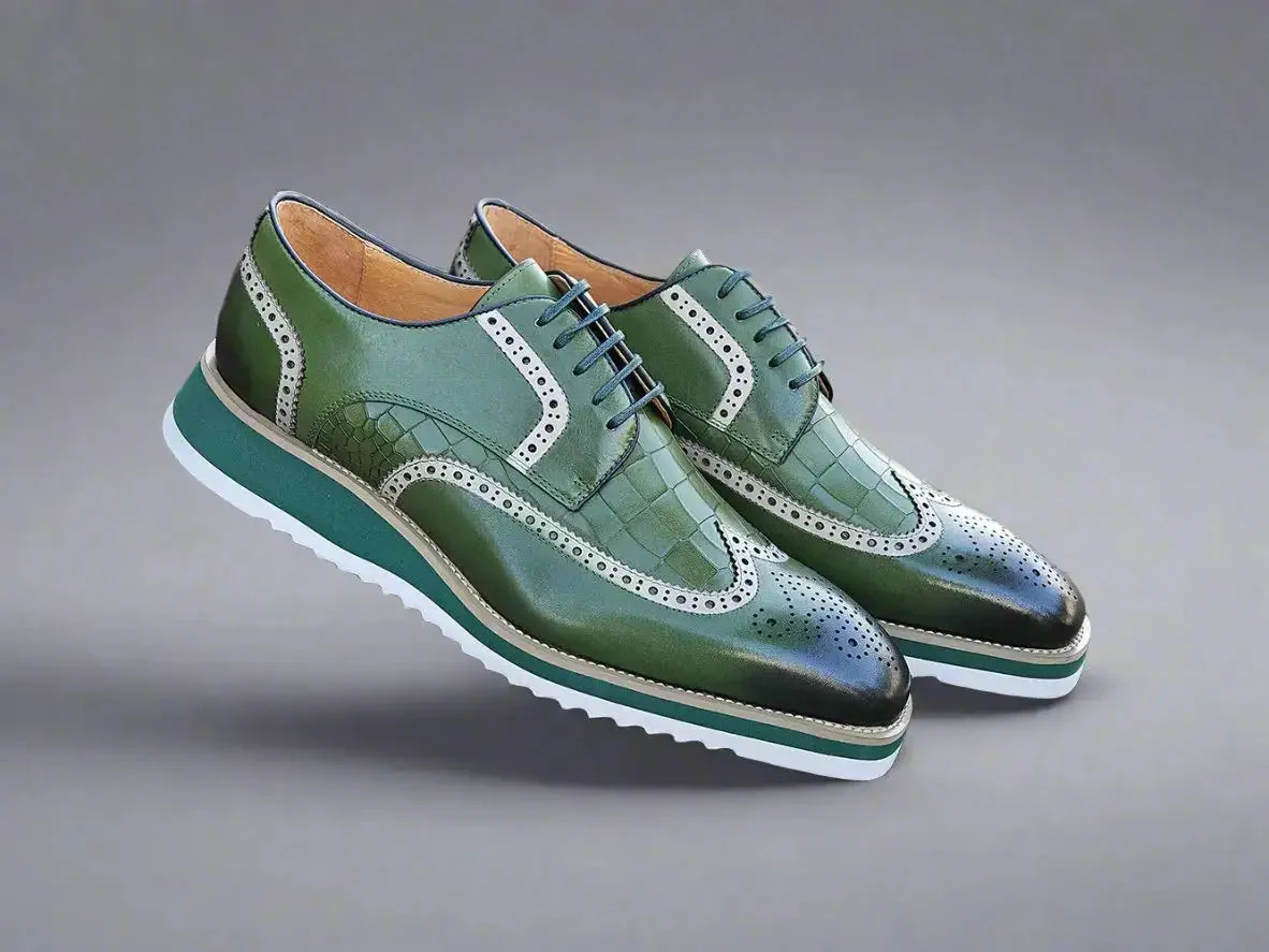 Carrucci Shoes Gorgeous Lace Up Oxford Men’s Leather KS515-35 - Image 10