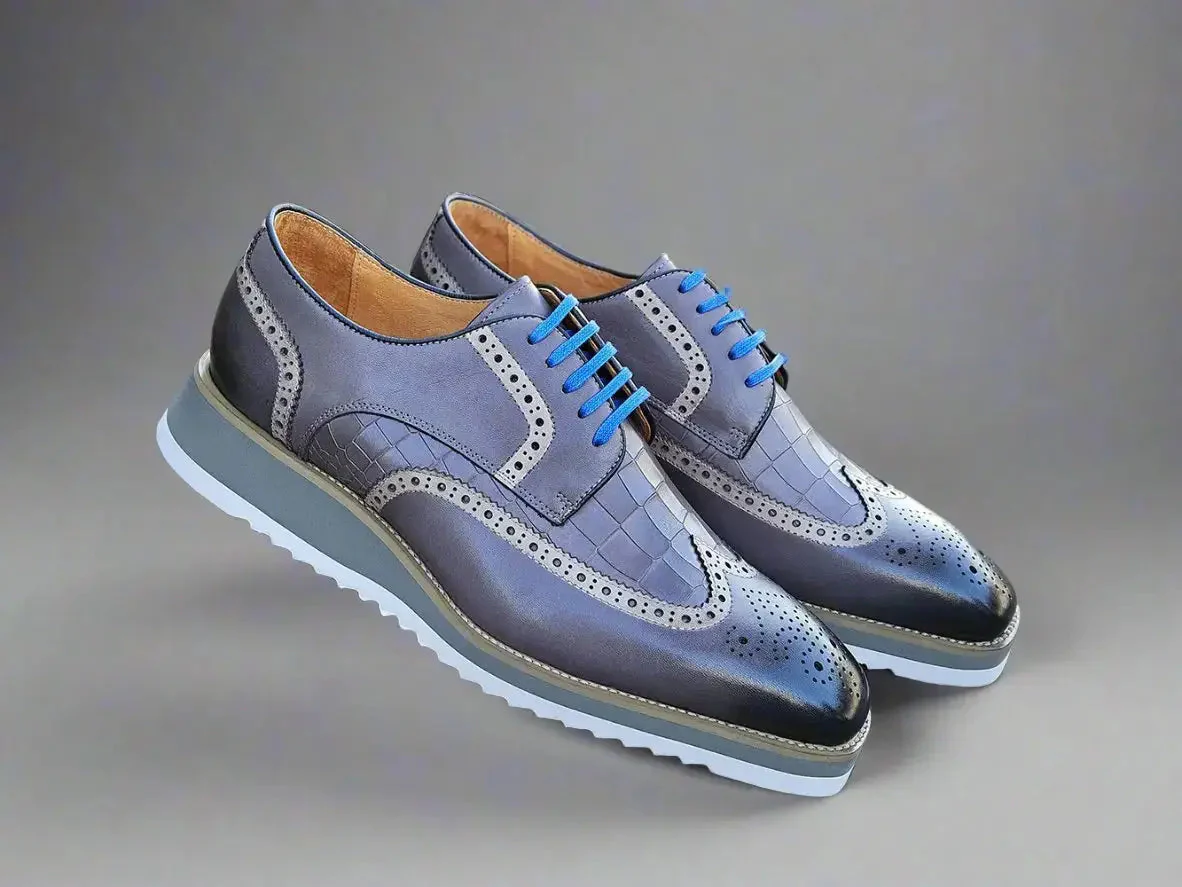 Carrucci Shoes Gorgeous Lace Up Oxford Men’s Leather KS515-35 - Image 14