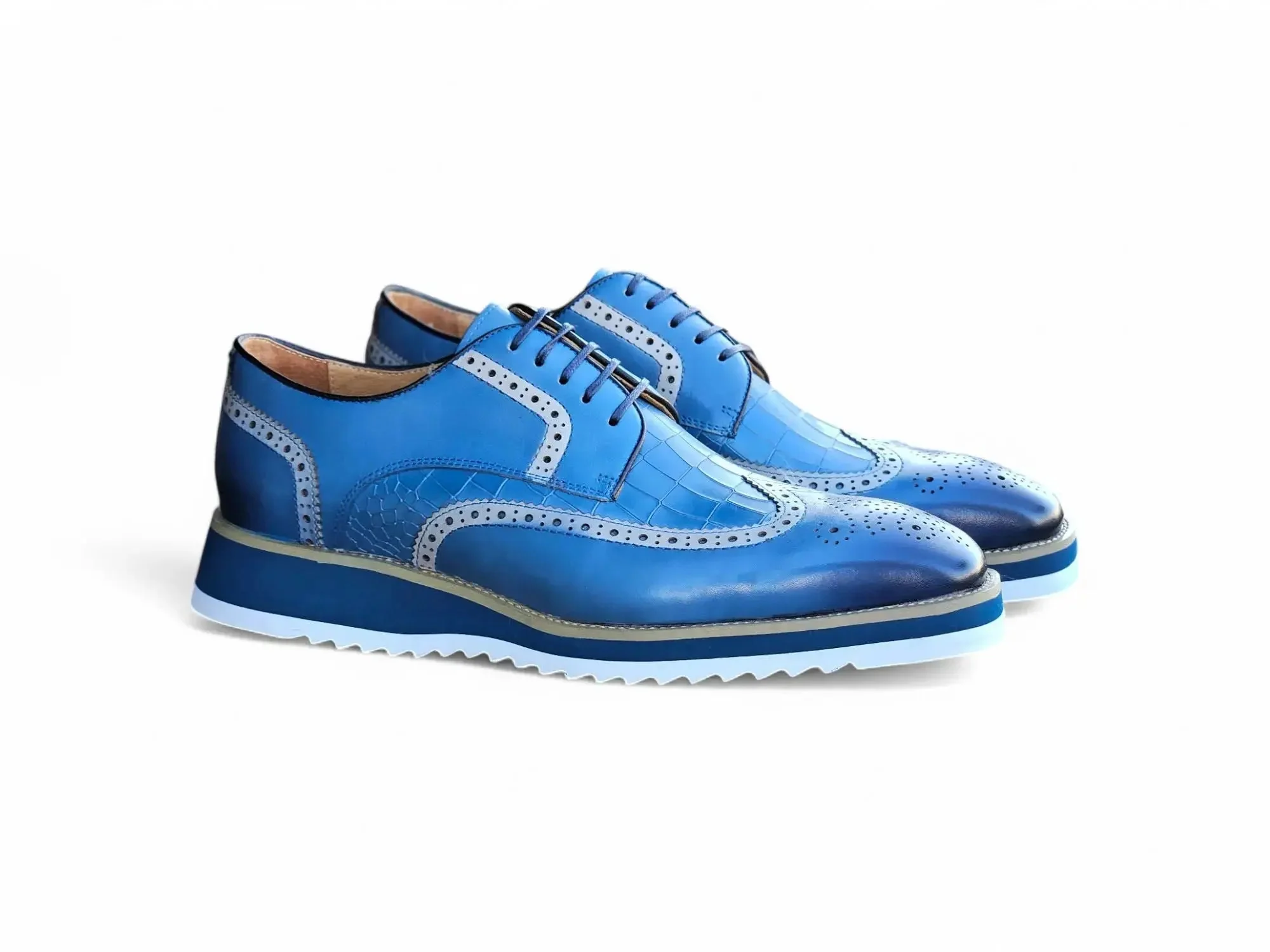 Carrucci Shoes Gorgeous Lace Up Oxford Men’s Leather KS515-35 - Image 15