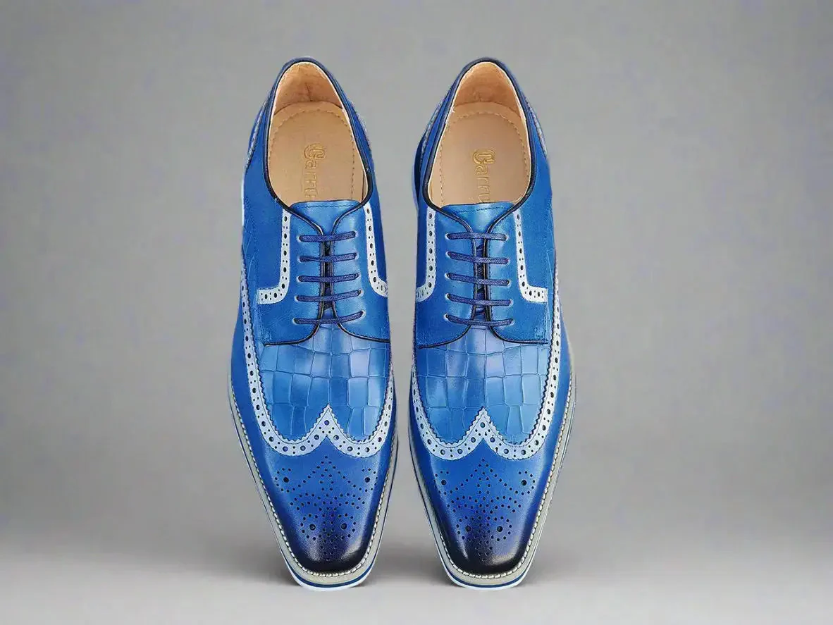 Carrucci Shoes Gorgeous Lace Up Oxford Men’s Leather KS515-35 - Image 16