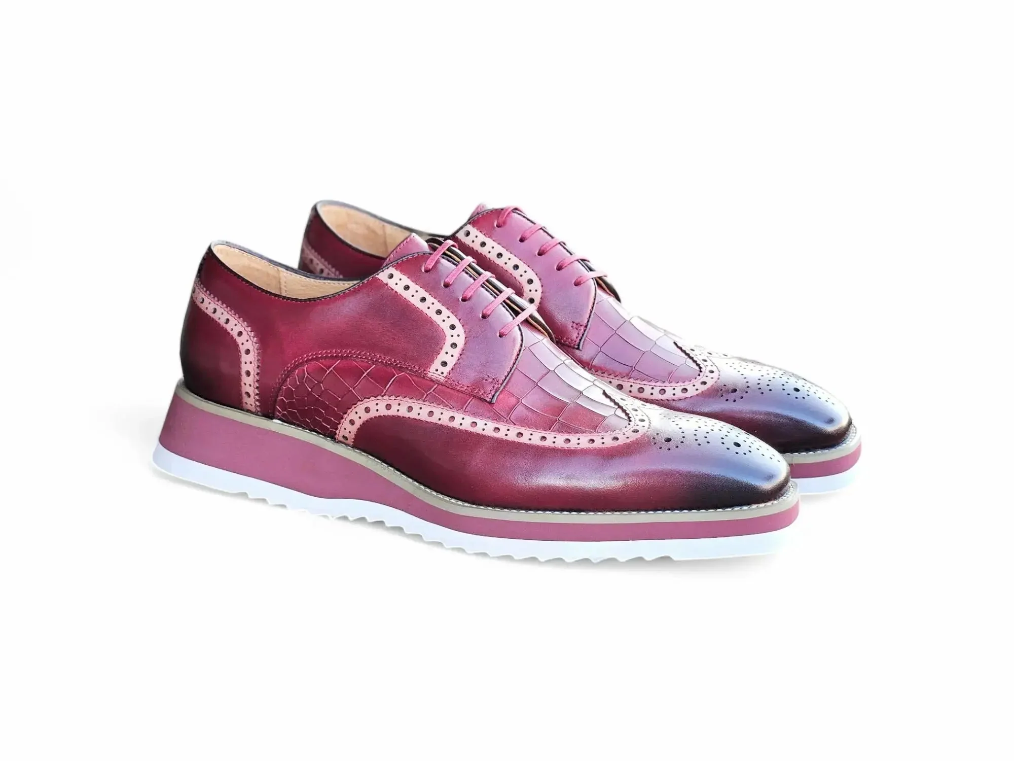 Carrucci Shoes Gorgeous Lace Up Oxford Men’s Leather KS515-35 - Image 20