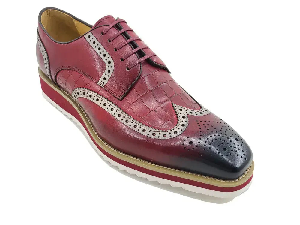 Carrucci Shoes Gorgeous Lace Up Oxford Men’s Leather KS515-35 - Image 22
