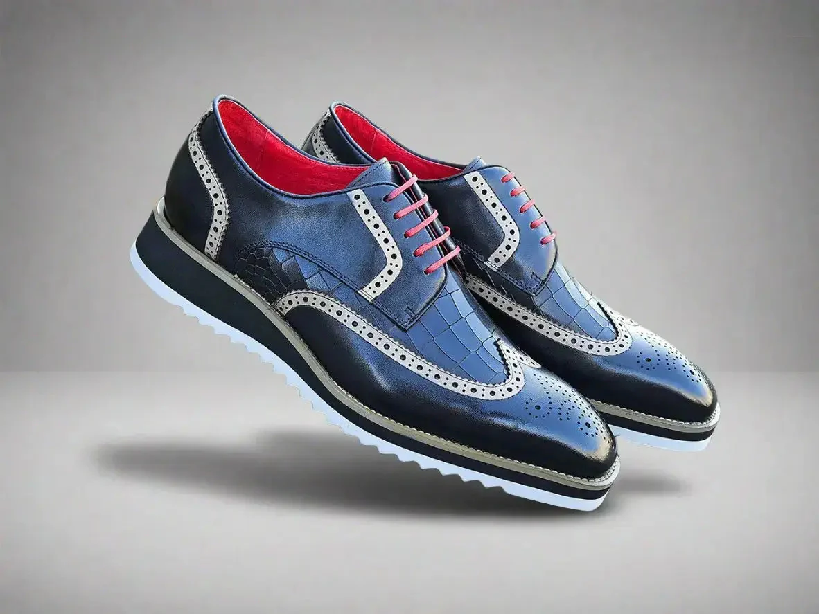 Carrucci Shoes Gorgeous Lace Up Oxford Men’s Leather KS515-35 - Image 3