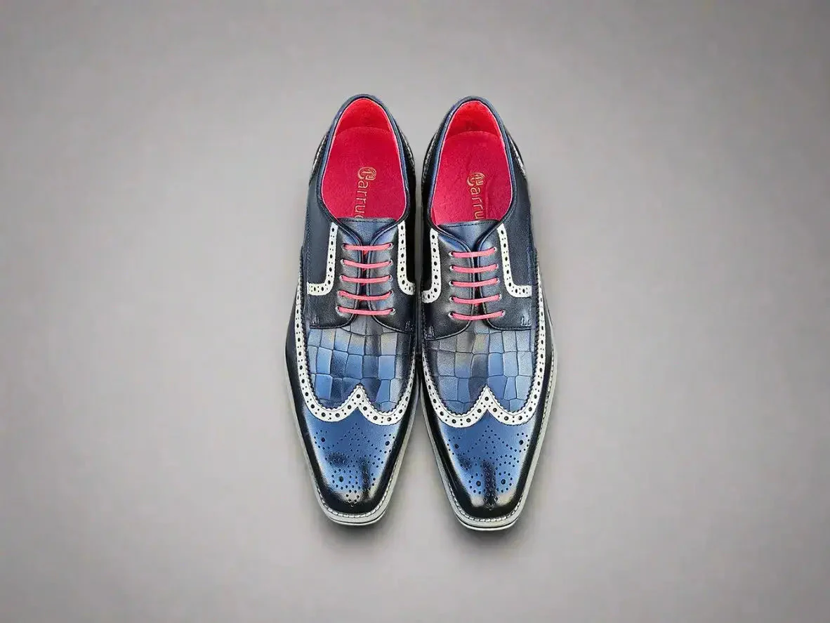 Carrucci Shoes Gorgeous Lace Up Oxford Men’s Leather KS515-35 - Image 4