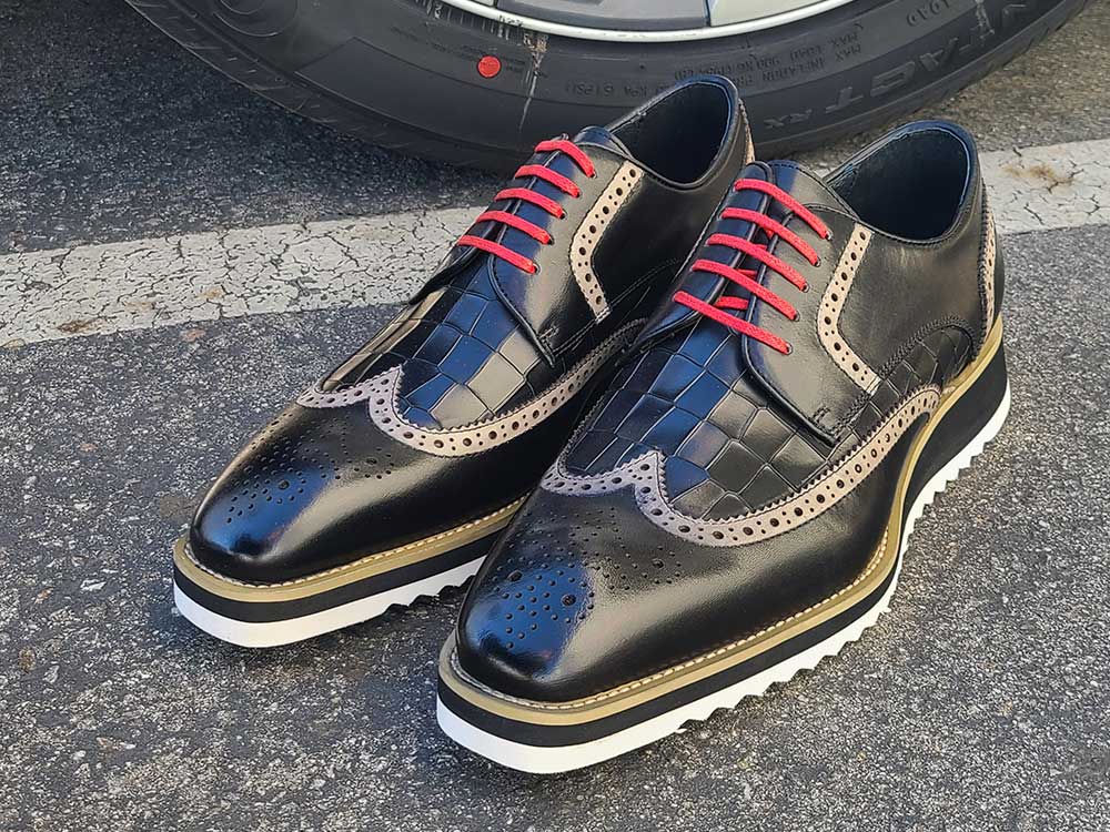 Carrucci Shoes Gorgeous Lace Up Oxford Men’s Leather KS515-35 - Image 5