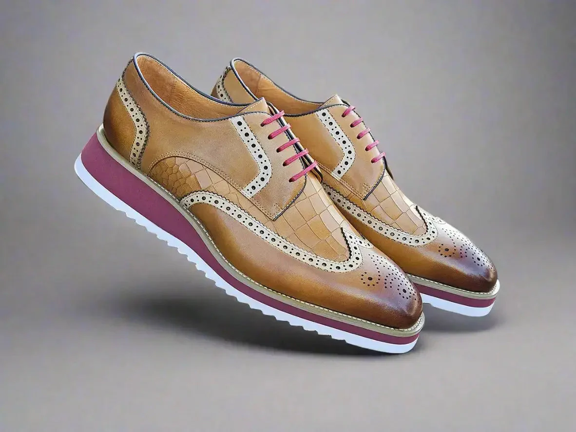 Carrucci Shoes Gorgeous Lace Up Oxford Men’s Leather KS515-35 - Image 7