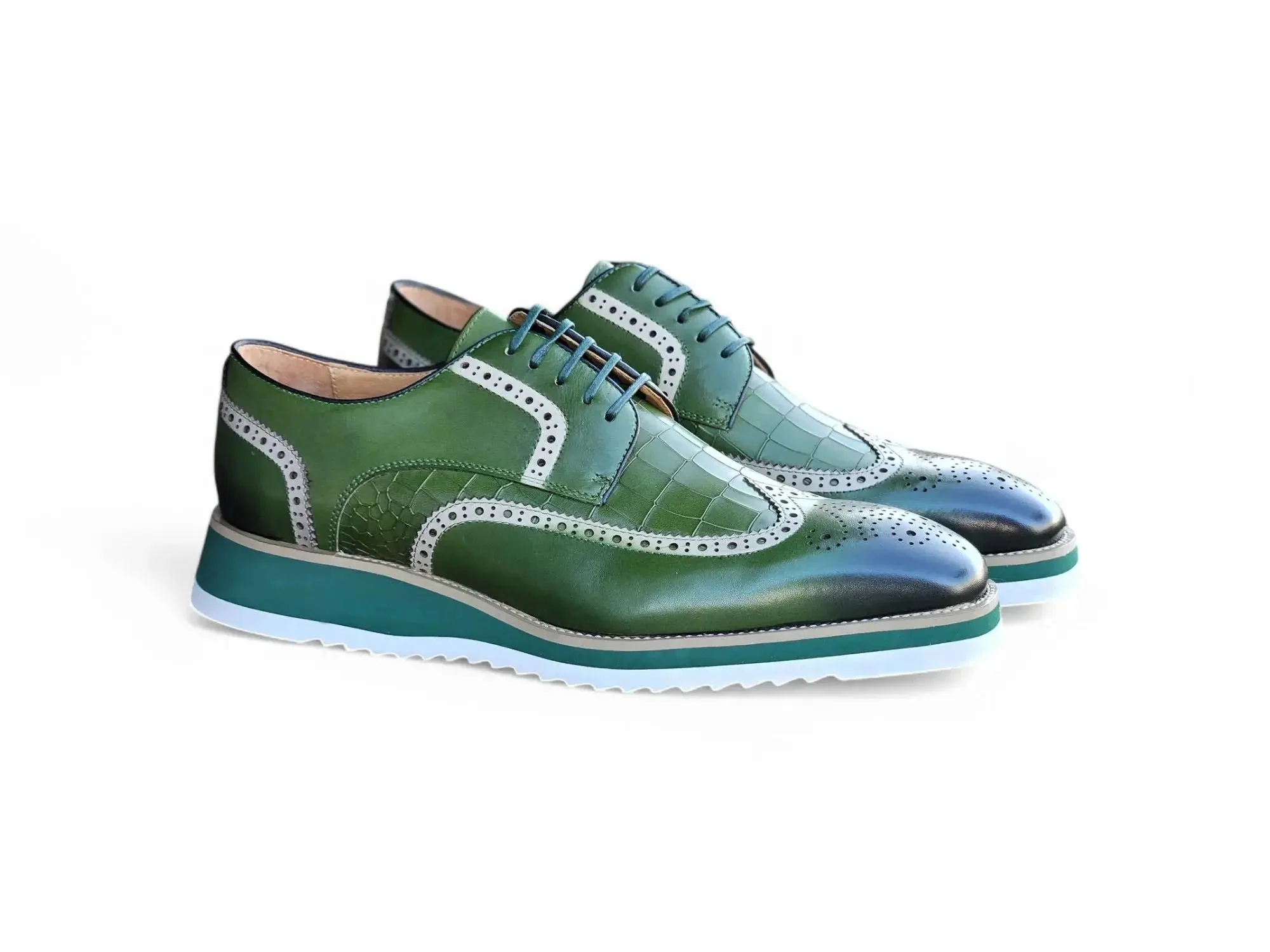 Carrucci Shoes Gorgeous Lace Up Oxford Men’s Leather KS515-35 - Image 9