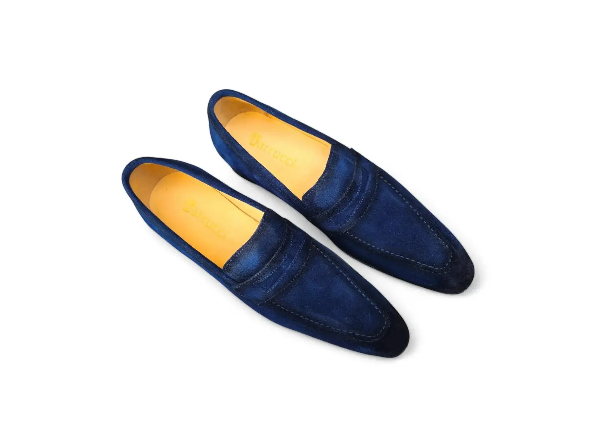 Carrucci Shoes Hand Burnished Suede Penny Loafer Men’s Suede