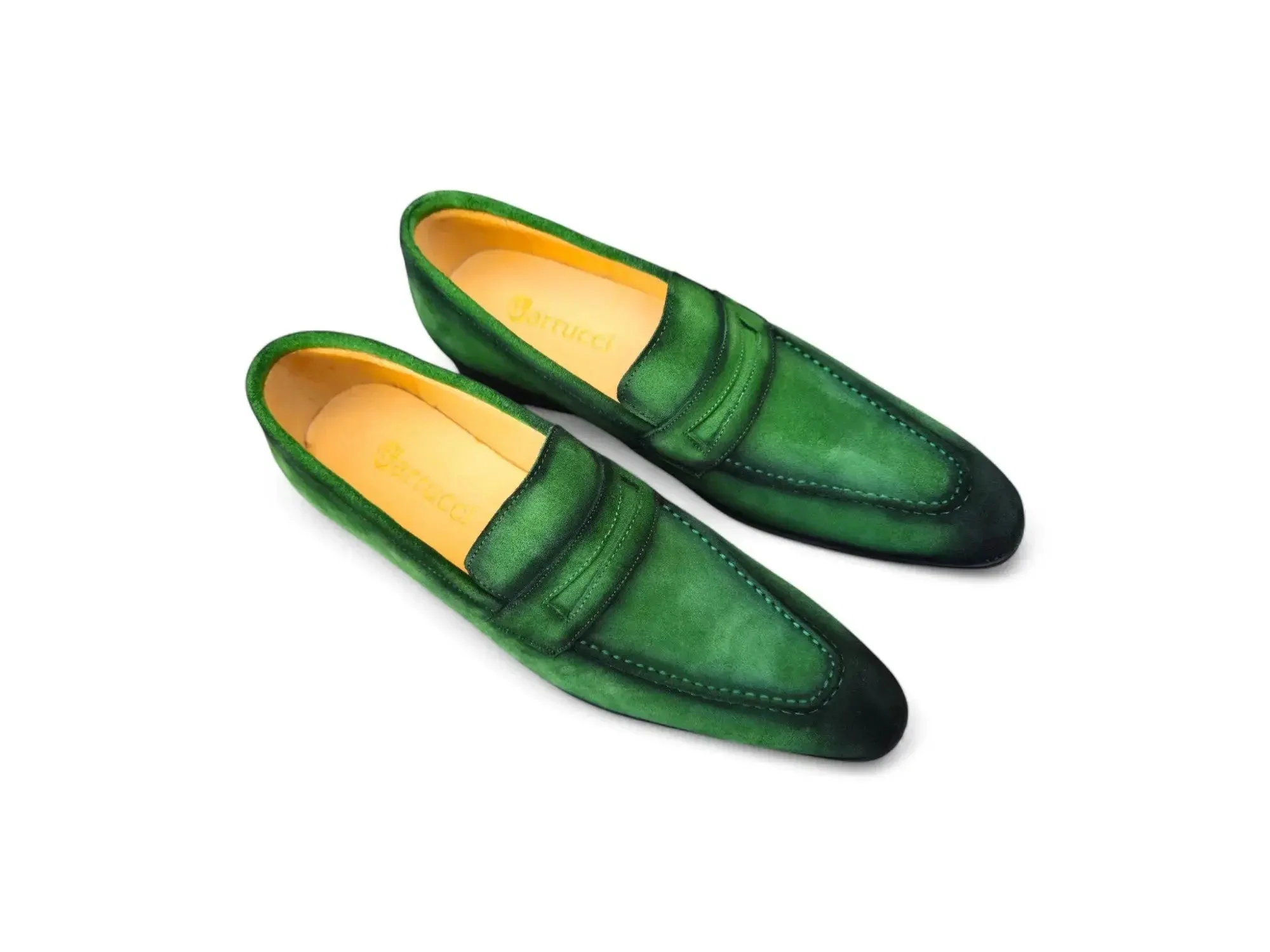 Carrucci Shoes Hand Burnished Suede Penny Loafer Men’s Suede - Image 2