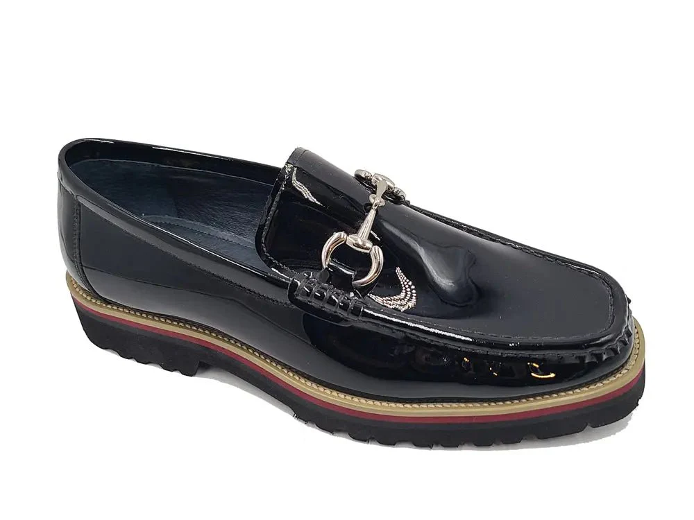 Carrucci Shoes Horse Bit Lug Sole Loafer Leather Full Leather Lining - Image 13