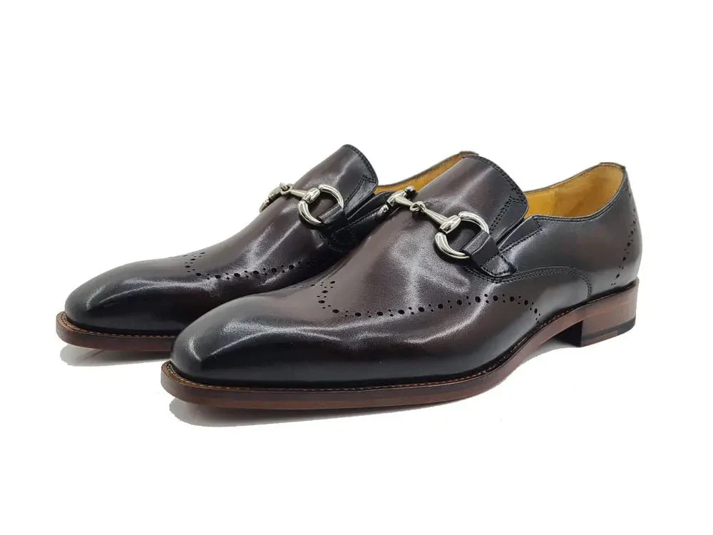 Carrucci Shoes Horsebit Wingtip Loafer Calfskin Burnished KL901-01 - Image 12