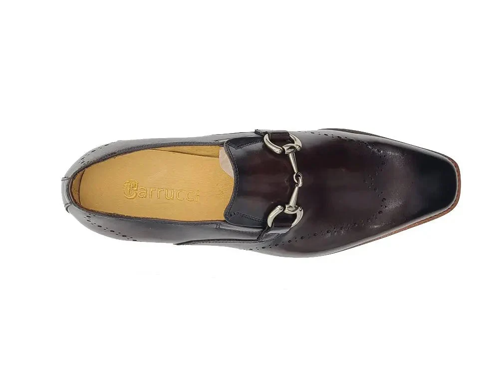 Carrucci Shoes Horsebit Wingtip Loafer Calfskin Burnished KL901-01 - Image 13