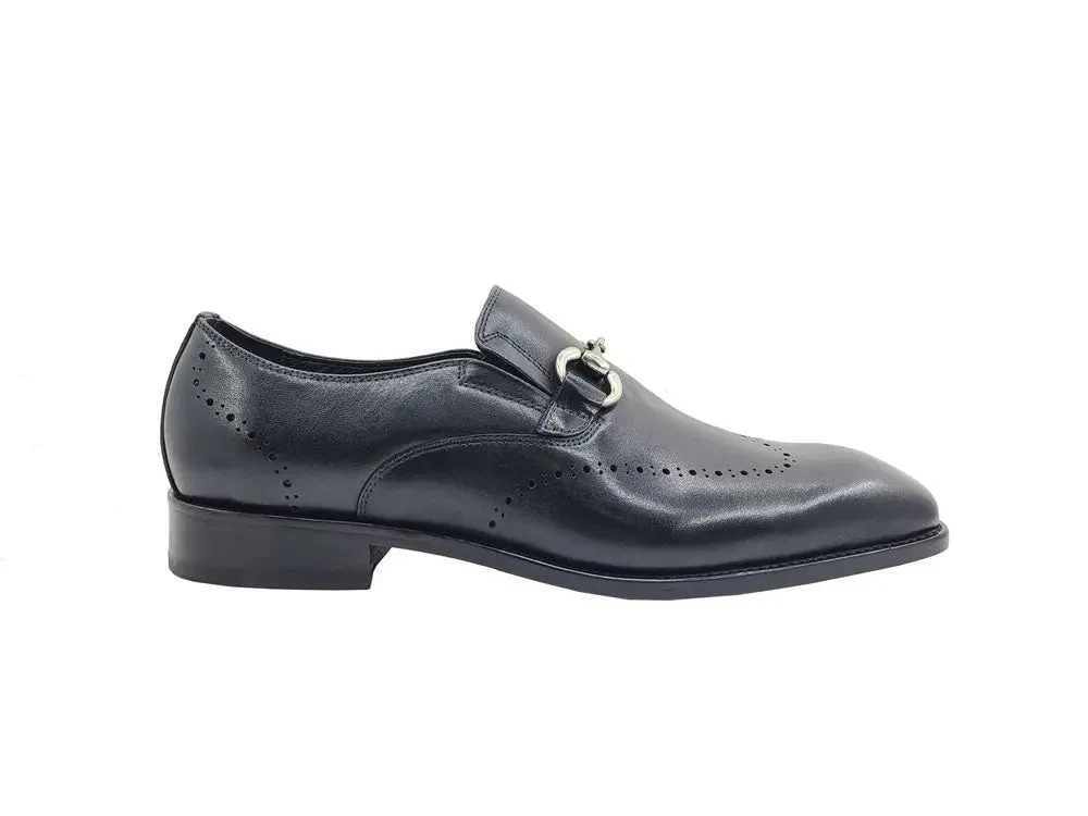 Carrucci Shoes Horsebit Wingtip Loafer Calfskin Burnished KL901-01 - Image 2