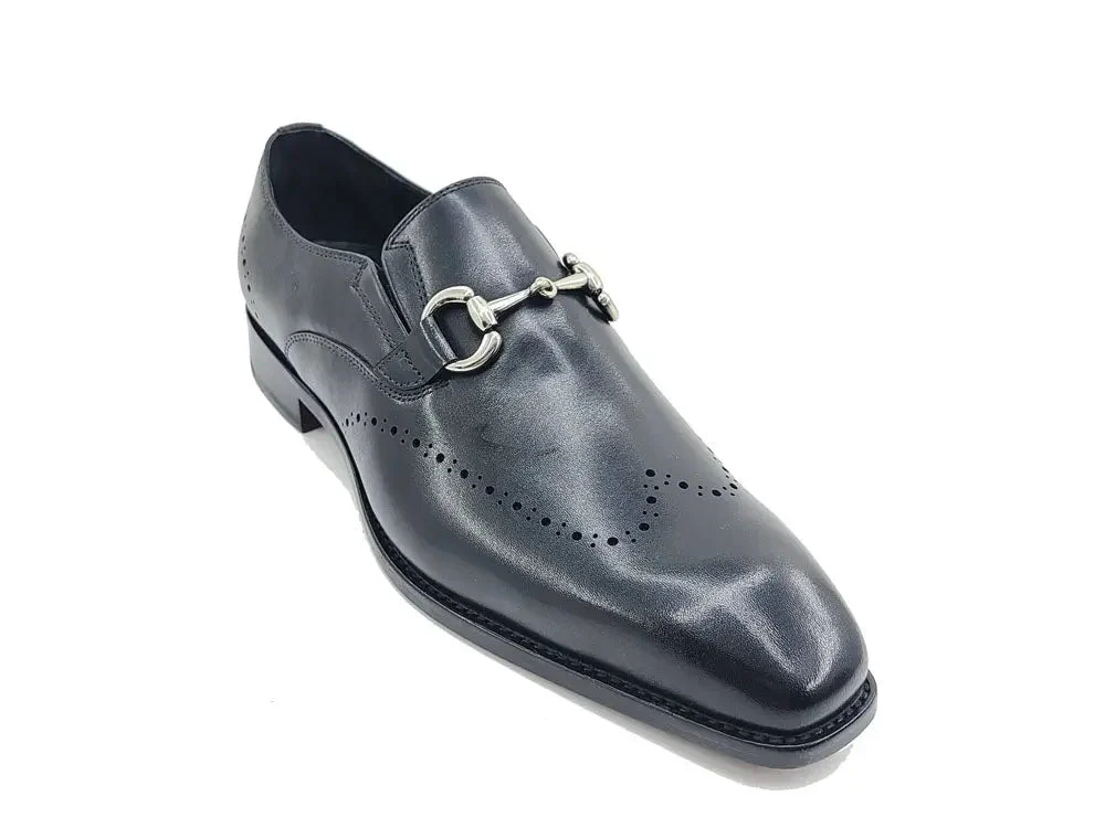 Carrucci Shoes Horsebit Wingtip Loafer Calfskin Burnished KL901-01 - Image 3