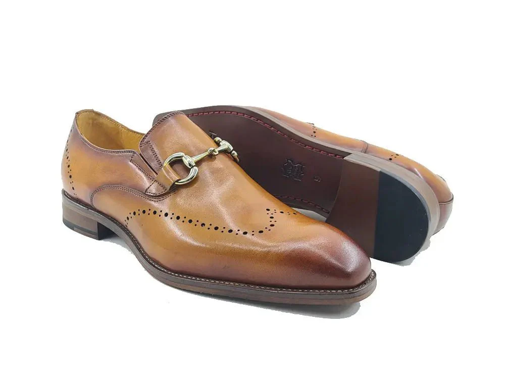 Carrucci Shoes Horsebit Wingtip Loafer Calfskin Burnished KL901-01 - Image 5