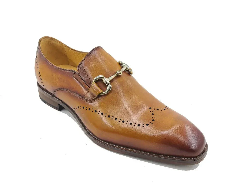 Carrucci Shoes Horsebit Wingtip Loafer Calfskin Burnished KL901-01 - Image 7