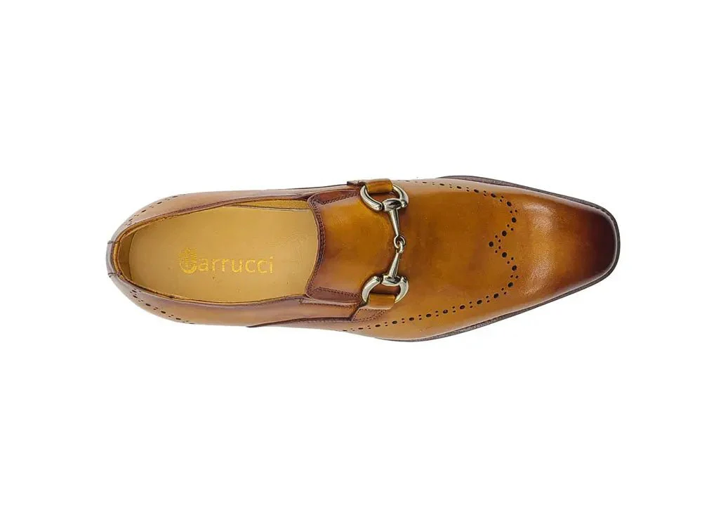 Carrucci Shoes Horsebit Wingtip Loafer Calfskin Burnished KL901-01 - Image 8