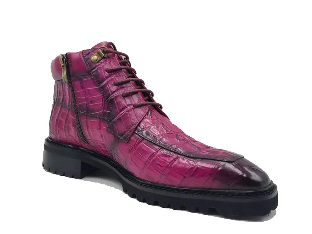 Carrucci Shoes KB Alligator Embossed Men's Leather Boots KB516-50 - Image 2