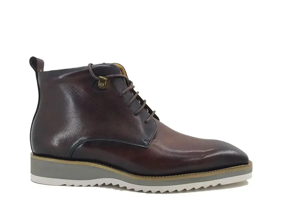 Carrucci Shoes KB Burnished Calfskin Lace Up Boot Patina Finish KB515-16 - Image 8