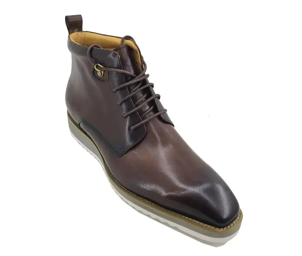 Carrucci Shoes KB Burnished Calfskin Lace Up Boot Patina Finish KB515-16 - Image 9