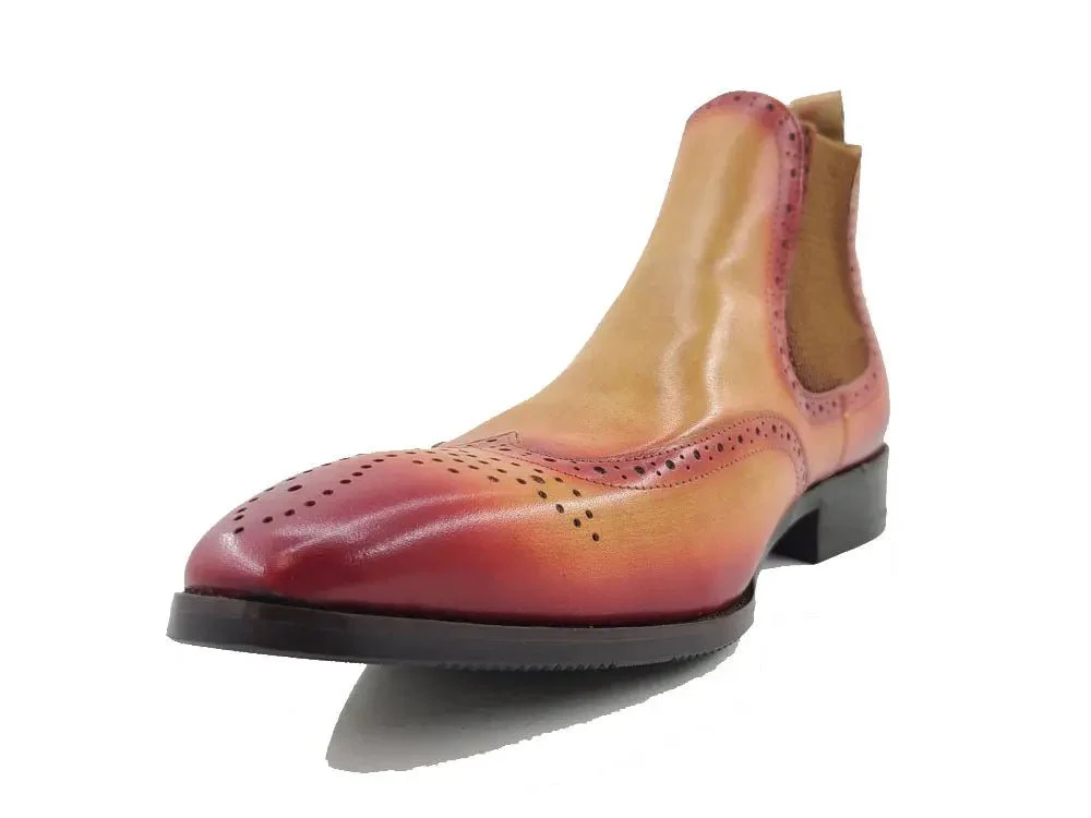 Carrucci Shoes KB Burnished Calfskin Wingtip Boot Premium KB503-19 - Image 8