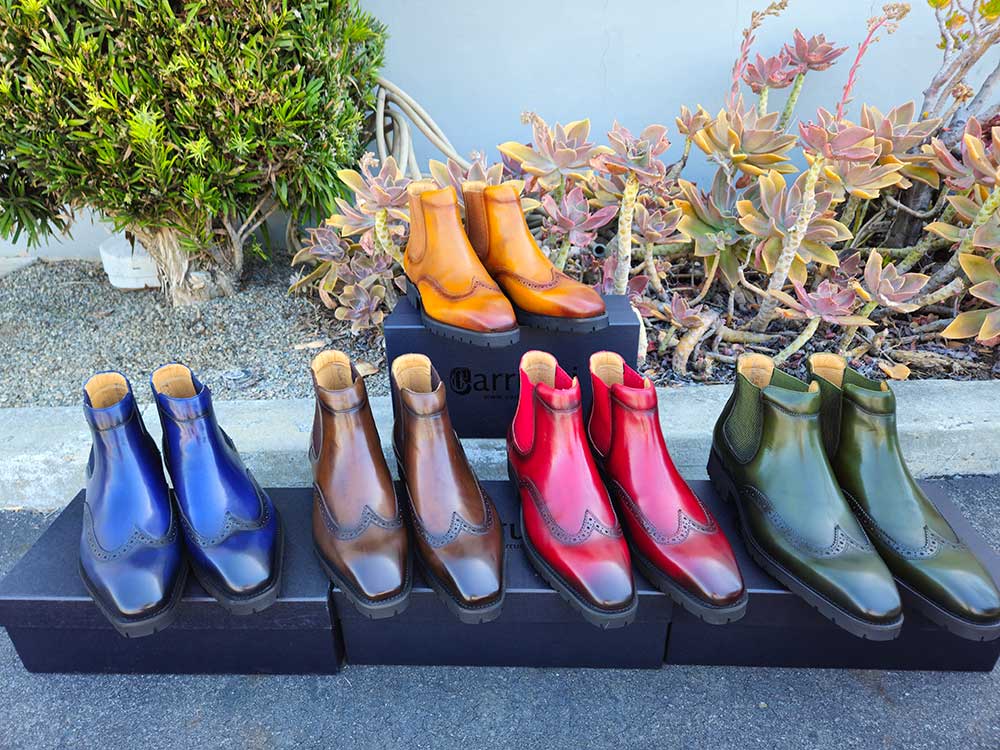 Carrucci Shoes KB Lug Sole Chelsea Boot Wingtip Toe Calf Leather KB515-13 - Image 24