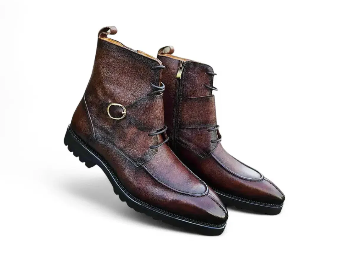 Carrucci Shoes Kb Rugged Split Toe Lace Up Boot Leather Boot KB480-03 - Image 14