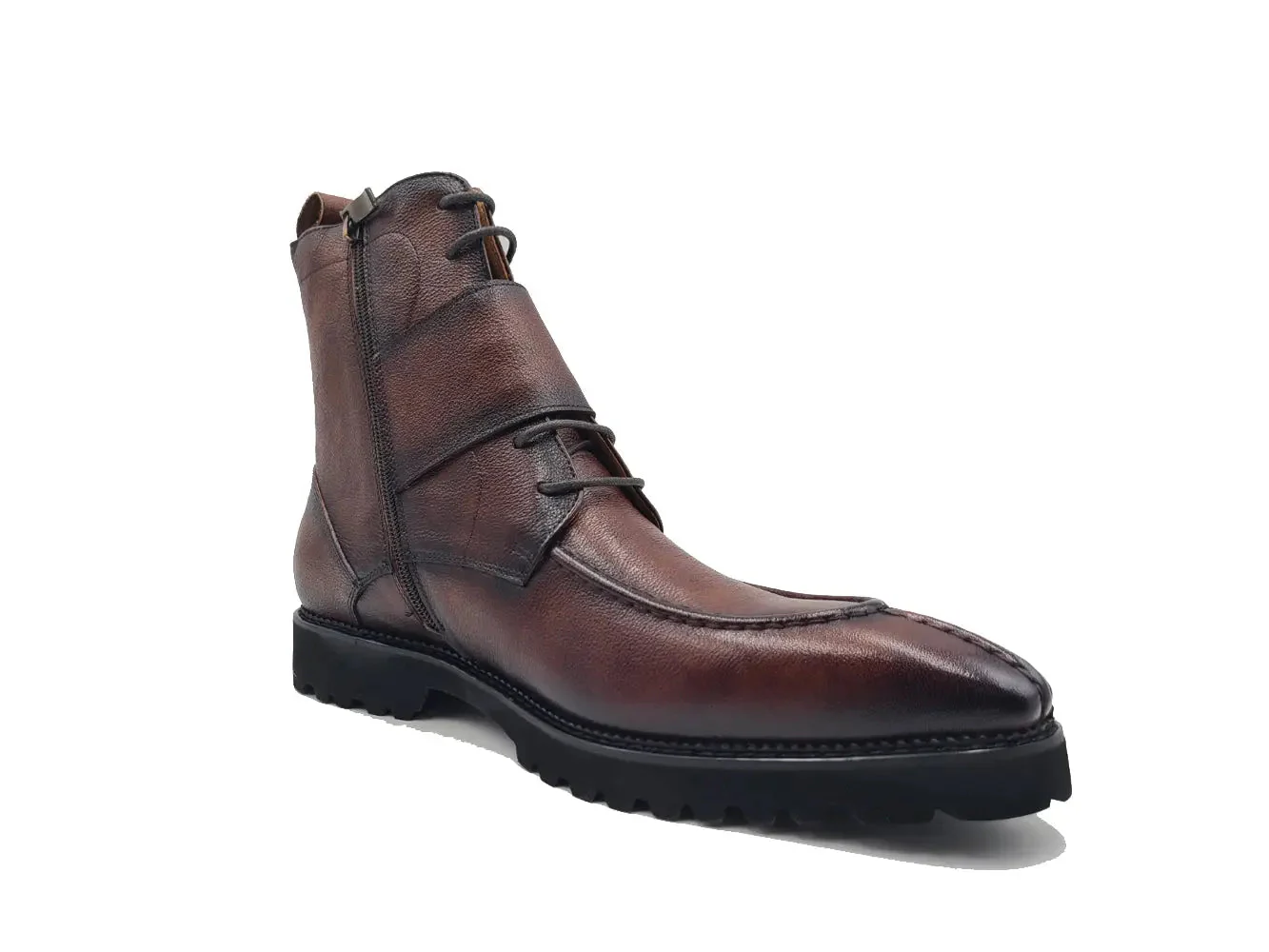 Carrucci Shoes Kb Rugged Split Toe Lace Up Boot Leather Boot KB480-03 - Image 16