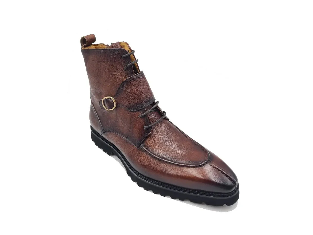 Carrucci Shoes Kb Rugged Split Toe Lace Up Boot Leather Boot KB480-03 - Image 18