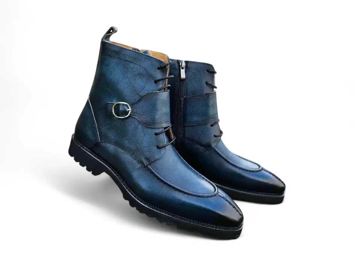 Carrucci Shoes Kb Rugged Split Toe Lace Up Boot Leather Boot KB480-03 - Image 20