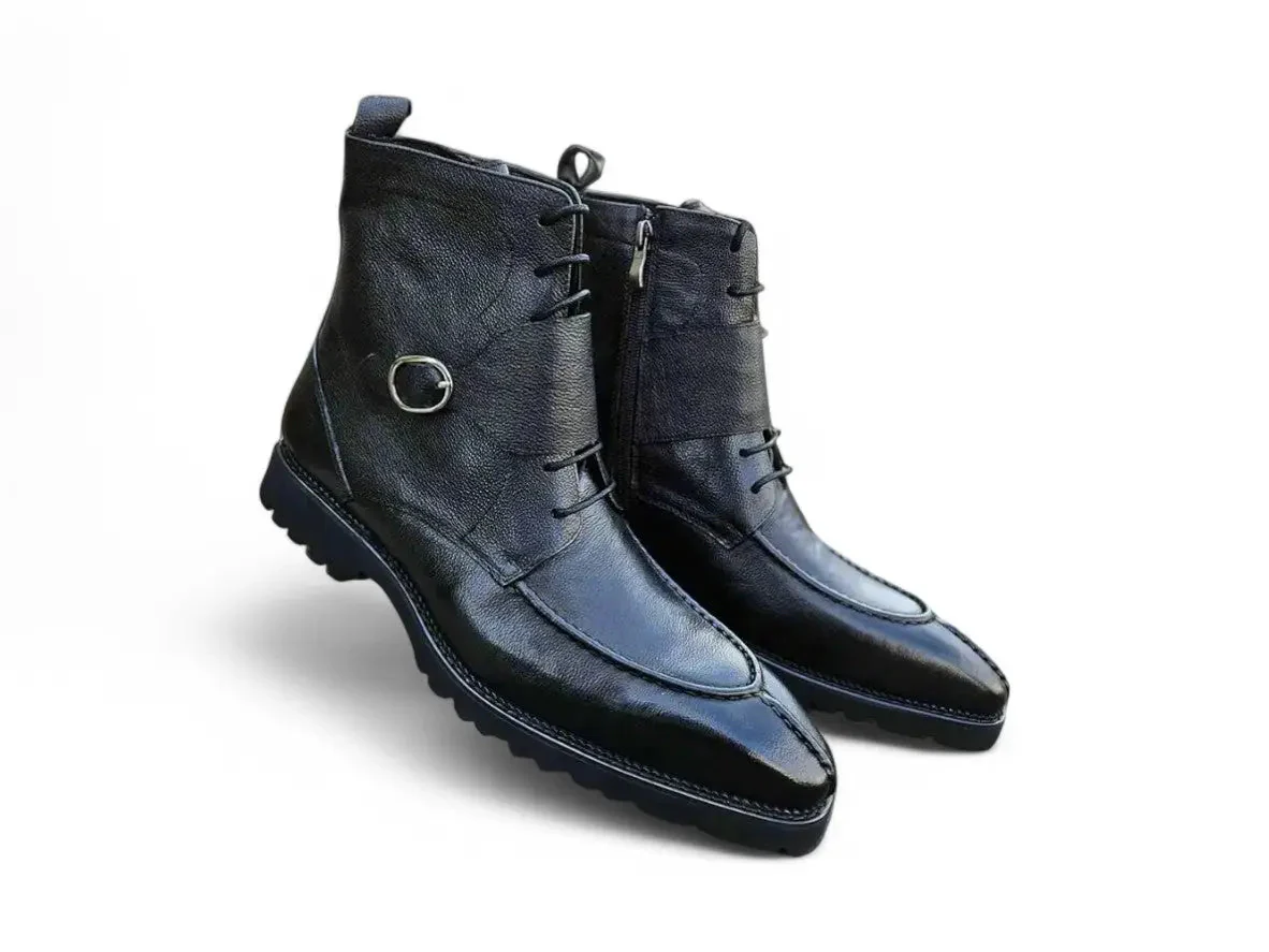 Carrucci Shoes Kb Rugged Split Toe Lace Up Boot Leather Boot KB480-03 - Image 27