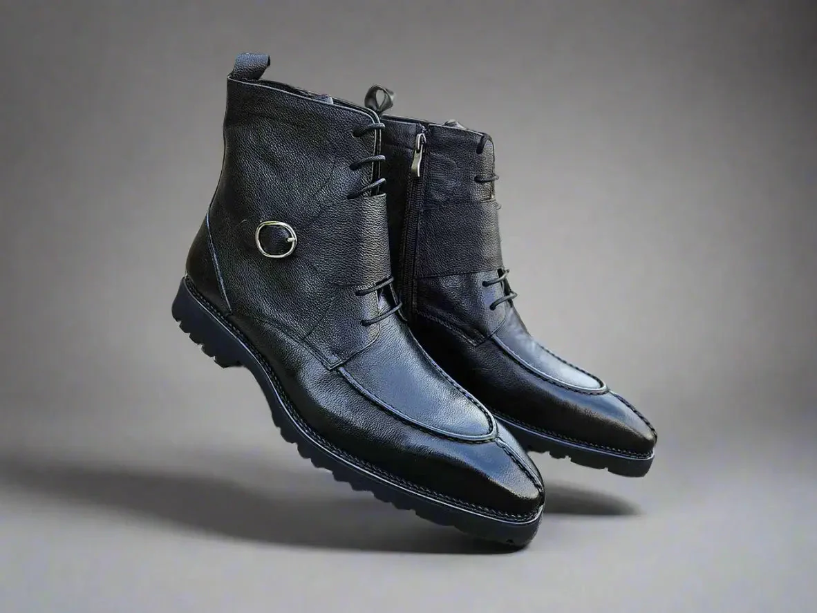 Carrucci Shoes Kb Rugged Split Toe Lace Up Boot Leather Boot KB480-03 - Image 32
