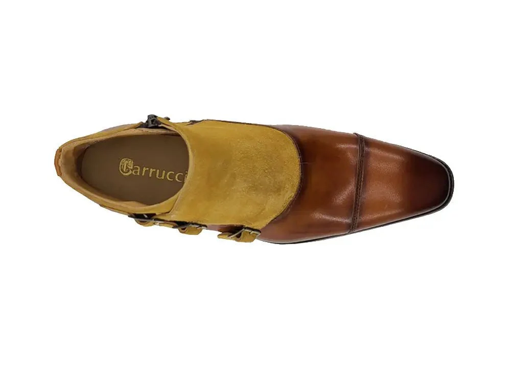 Carrucci Shoes Kb Three Buckles Monk Chukka Boot Calfskin KB503-18SC - Image 15