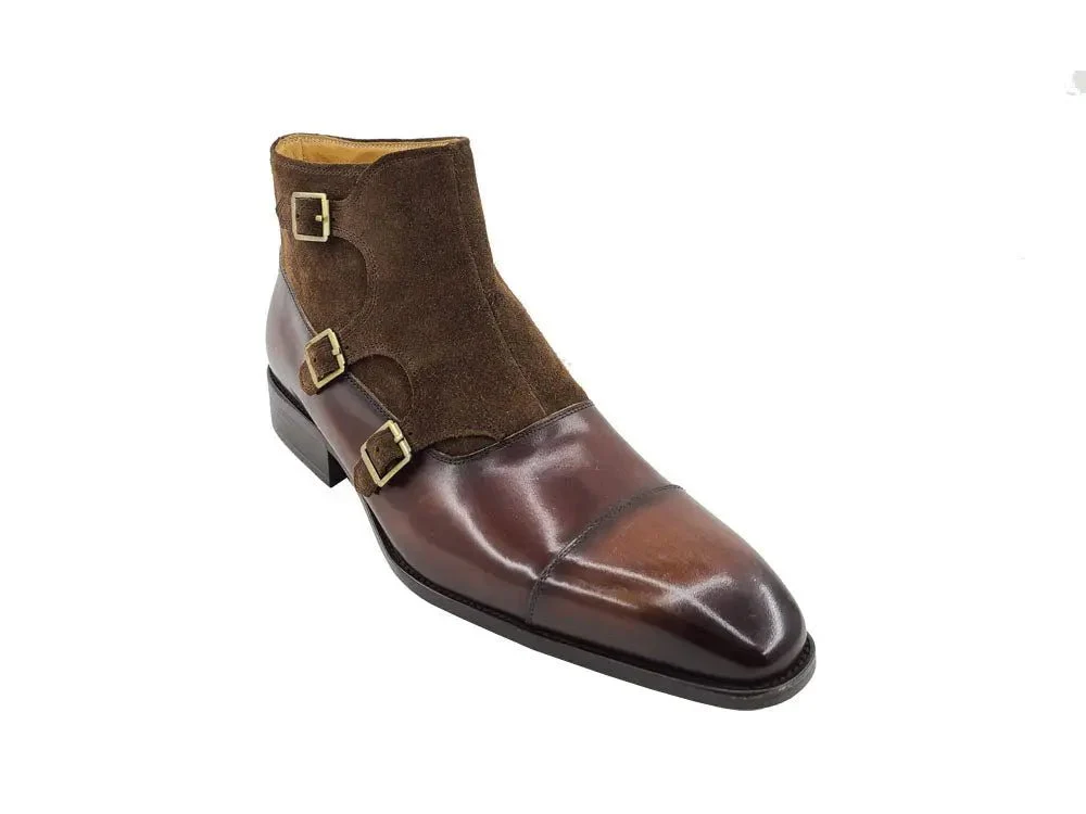 Carrucci Shoes Kb Three Buckles Monk Chukka Boot Calfskin KB503-18SC - Image 19
