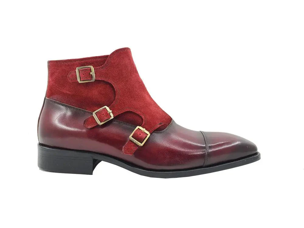 Carrucci Shoes Kb Three Buckles Monk Chukka Boot Calfskin KB503-18SC - Image 5
