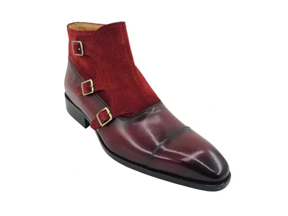 Carrucci Shoes Kb Three Buckles Monk Chukka Boot Calfskin KB503-18SC - Image 7