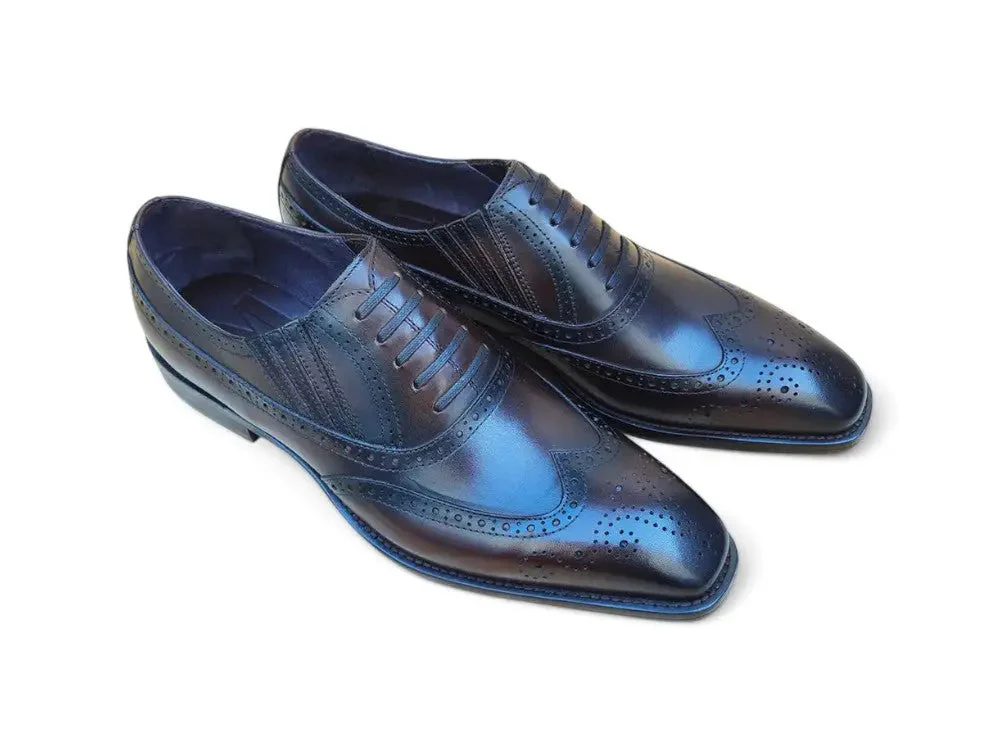 Carrucci Shoes Ks Wingtip Slip On Oxford Classic Leather KS509-18 - Image 12