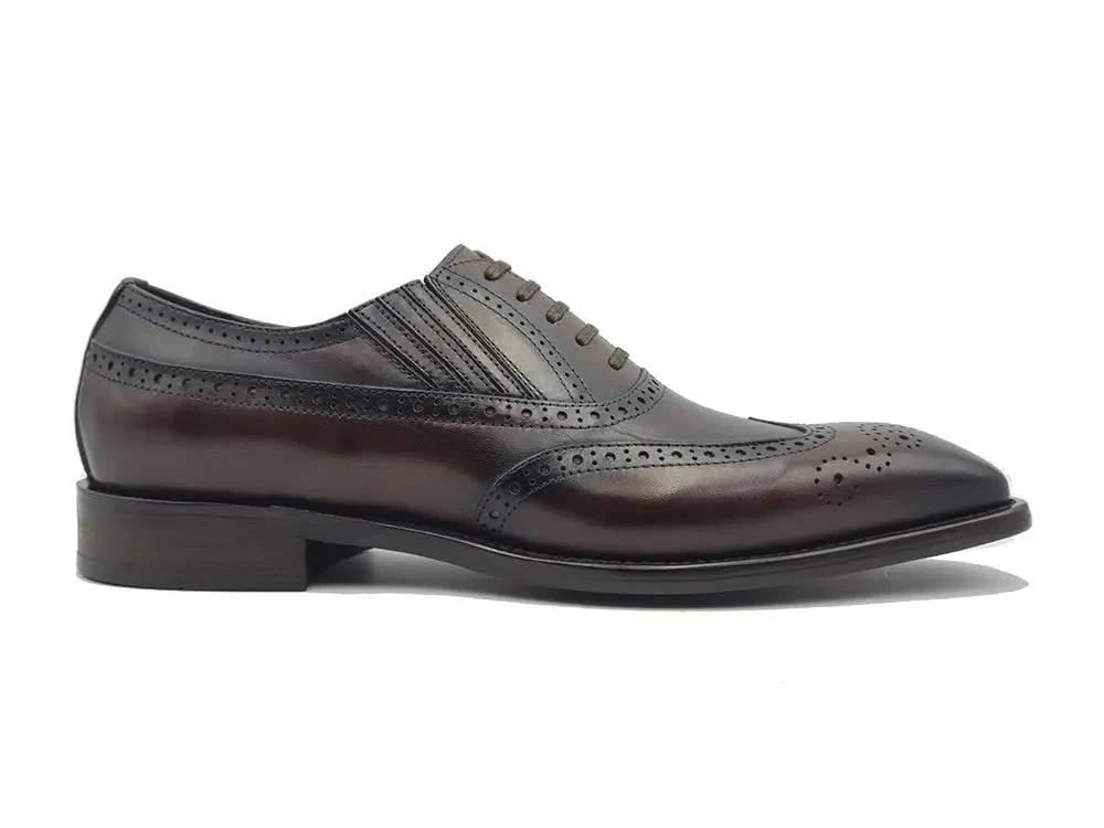 Carrucci Shoes Ks Wingtip Slip On Oxford Classic Leather KS509-18 - Image 13