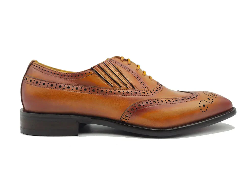 Carrucci Shoes Ks Wingtip Slip On Oxford Classic Leather KS509-18 - Image 15