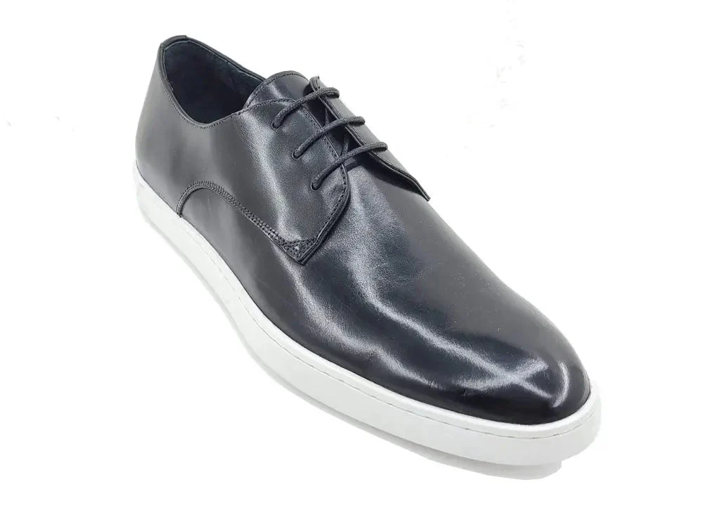 Carrucci Shoes Leather Derby Dress Sneaker Handmade Calf Leather KS529-01 - Image 2