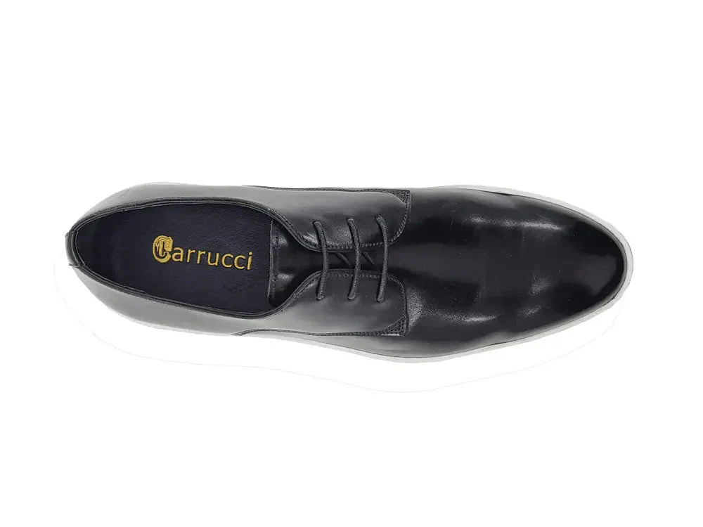Carrucci Shoes Leather Derby Dress Sneaker Handmade Calf Leather KS529-01 - Image 3