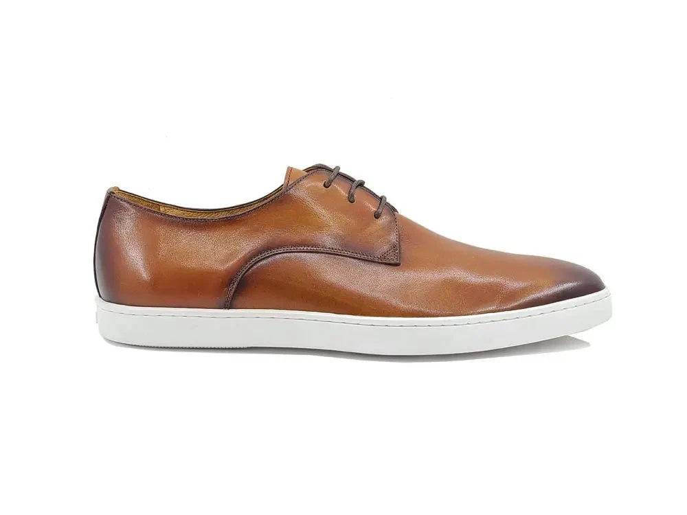 Carrucci Shoes Leather Derby Dress Sneaker Handmade Calf Leather KS529-01 - Image 4